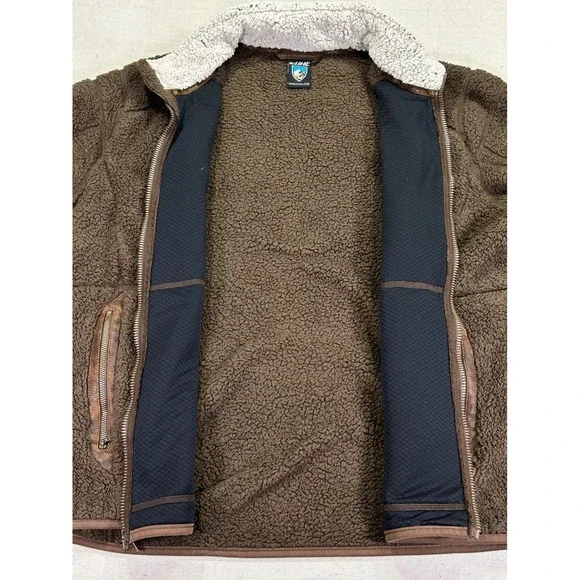 KUHL Men's XL Fleece Jacket Deep Pile Full Zip Outdoor Wear - Picture 5 of 7